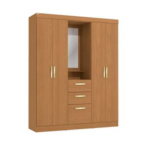 Guarda-roupa 5 Portas 4 Gavetas Kappesberg Capelinha - R591 Canela