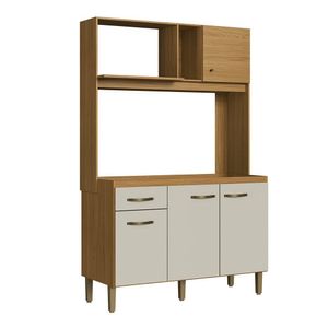 Cozinha Compacta 4 Portas 1 Gaveta Co1202 Decibal Ipe/cristalo