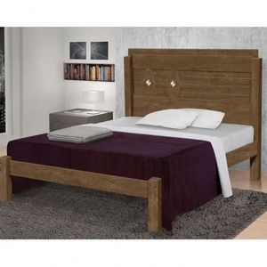 Cama Casal Extensível Livia 100% Mdf E Estrado 100% Madeira Carmolar Mocaccino