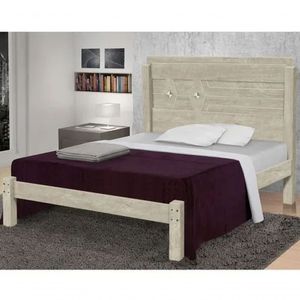 Cama Casal Extensível Livia 100% Mdf E Estrado 100% Madeira Carmolar Artico