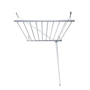 Varal De Teto Para Roupas 120cm 9 Varetas Aluminio Branco
