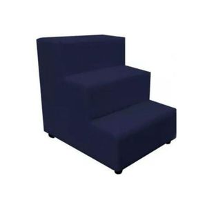 Escadinha Rampa Subir Sofá Cama Cães Cachorro Gato Suede Azul Marinho