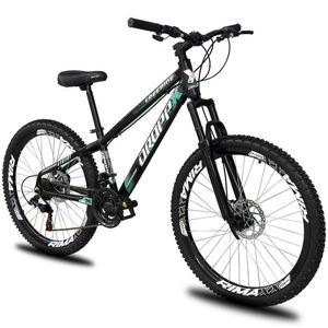 Bicicleta Aro 26 Dropp Freeride Alumínio 21m Freios A Disco Cãmbios Shimano - Preto e Azul