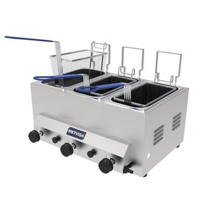Fritadeira A Gás Metvisa 3 Cubas 9 Litros Fg3t
