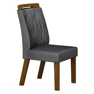 Cadeira Para Mesa De Jantar Ilhéus Mdf Joli Chumbo - Leifer Móveis