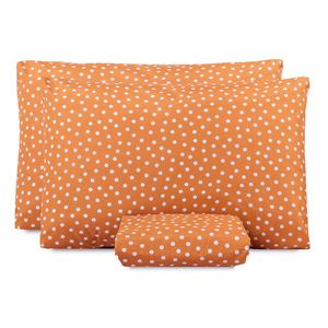 Jogo De Lençol King Classic Estampado 160 Fios 3 Peças - Poa Terracota