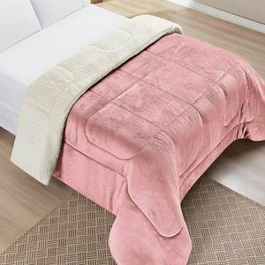 Edredom King Coberdrom Sherpa/mantinha Everest 1 Peça - Rosa