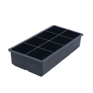 Forma De Gelo Quadrado 8 Cubos Em Silicone Kenya Preto