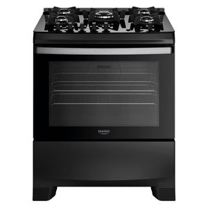 Fogão A Gás 5 Bocas Dako Novo Supreme Glass Mesa De Vidro Preto Bivolt