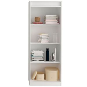 Estante Armário Alta Livreiro Multiuso Office 4 Prateleiras Branco