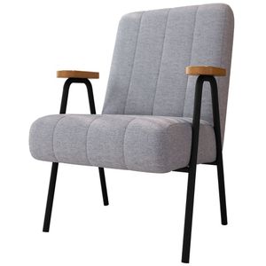 Poltrona Para Sala E Escritório Decorativa Phoenix Linho Cinza