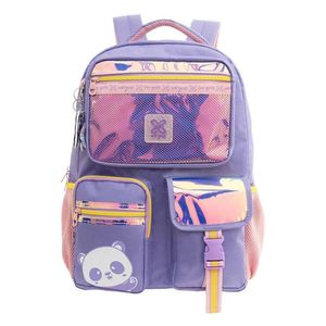 Mochila Escolar Infantil Panda 13941 Lilás - Xeryus