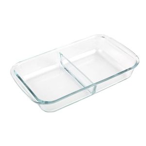 Assadeira Borossilicato Retangular Com Divisórias 29cm - Acasa
