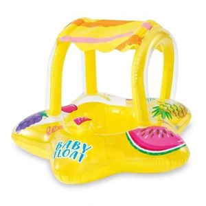 Boia Inflável Para Bebê Fralda Com Cobertura Amarela - Intex