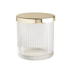 Porta Algodão Glass Dourado - Acasa
