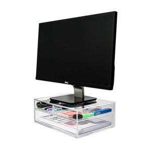 Gaveteiro Acrílico Escritório Home Office 3 Gavetas Transparente