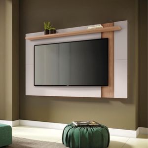 Painel Extensivel Para Tv Ate 70 Polegadas Doha Off-white Matte Freijo