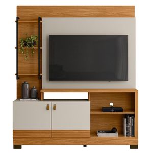 Home Para Tv 50' Com Prateleira Valência Nature Off-white