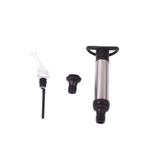 Kit Vinho Com Bomba A Vácuo E Aerador Em Aço Inox Kenya Preto