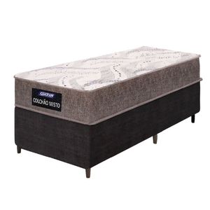 Cama Box Solteiro Gazin Colchão Com Espuma 88x188x55cm Camboriu suporta Até 120 Kg Por Pessoa Marrom