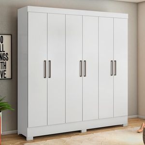 Roupeiro Com 6 Portas Ferrara Branco