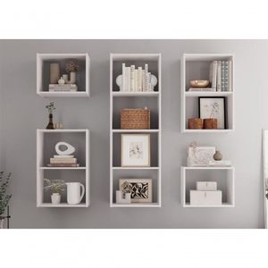 Conjunto Nichos 10 Compartimento Alfa Branco