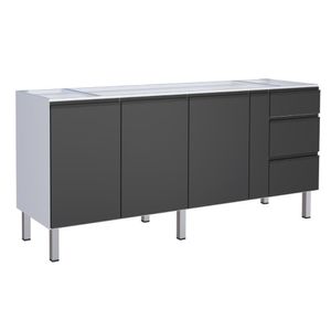 Balcão De Cozinha Para Pia 3 Portas Pinhais Preto