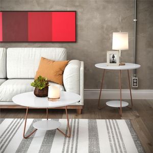 Jogo De Mesa Centro E Lateral Home Branco