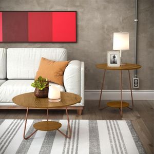 Jogo De Mesa Centro E Lateral Home Freijo