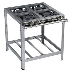 Fogão Industrial Stori Premium 4 Bocas 30x30 M14 Aço Inox 430 Metalmaq Fogão Baixa Pressão