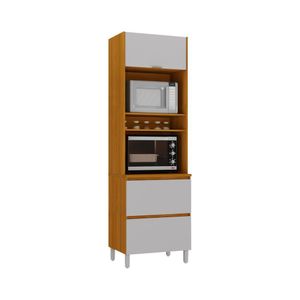 Paneleiro 2 Portas 1 Gaveta Nicho Para 2 Fornos Lumina - Itatiaia Cinamomo/fendi