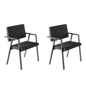 Conjunto 2 Cadeira Podium Plus Space Preto