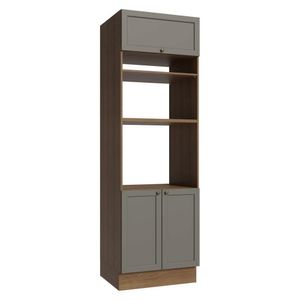 Torre Quente 70 Cm 3 Portas Vik Madesa Rustic/cinza