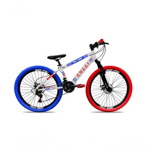 Bicicleta Grau Aro 26 21 Marchas Colli Branco/azul/vermelho