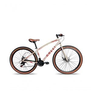 Bicicleta Aro 29 Vancouver 21 Marchas Freio A Disco Colli Bege Retrô