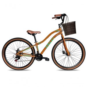 Bicicleta Viena Aro 29 Freio Disco 21v Com Cestão Colli Cor Bronze Tamanho Do Quadro 17 Bronze
