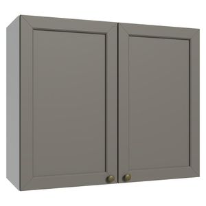 Armário Aéreo 80 Cm 2 Portas Vik Madesa Branco/cinza