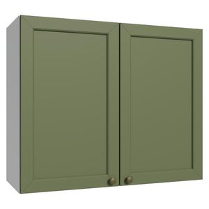 Armário Aéreo 80 Cm 2 Portas Vik Madesa Branco/verde