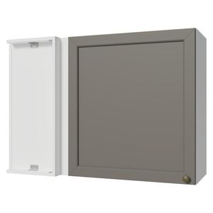 Armário Aéreo De Canto 1 Porta Vik Madesa Branco/cinza