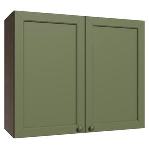 Armário Aéreo 80 Cm 2 Portas Vik Madesa Rustic/verde