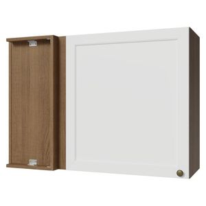 Armário Aéreo De Canto 1 Porta Vik Madesa Rustic/branco