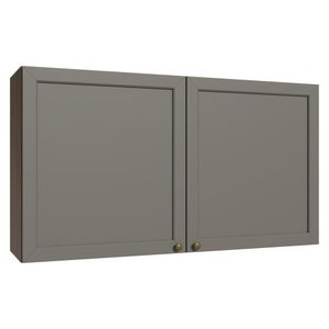 Armário Aéreo 120 Cm 2 Portas Vik Madesa Rustic/cinza