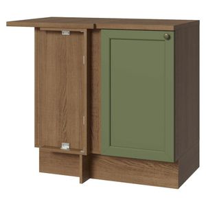 Balcão De Canto 1 Porta Rustic/verde Vik Madesa Rustic/verde
