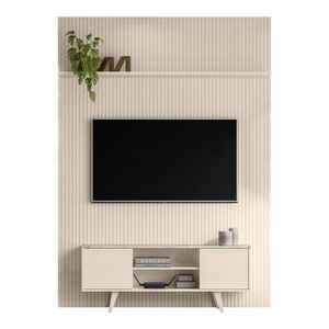 Combo Painel De Tv 60 Polegadas + Rack New Panorama - 7 Decor Calacata E Off White