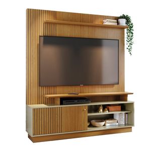 Combo Home + Painel Para Tv 60 Polegadas Ares - 7 Decor Cumaru E Opala