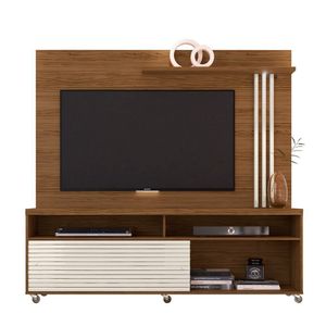 Combo Painel De Tv 60 Polegadas + Rack Frizz - 7 Decor Naturale E Off White