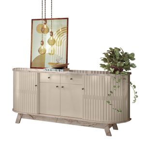 Buffet Aparador Para Sala Mônaco - 7 Decor Calacata E Off White