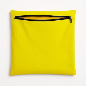 Capa De Almofada Decorativa 42cm Em Suede Lisa para Sofá Amarelo