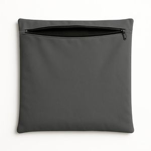 Capa De Almofada Decorativa 42cm Em Suede Lisa para Sofá Cinza