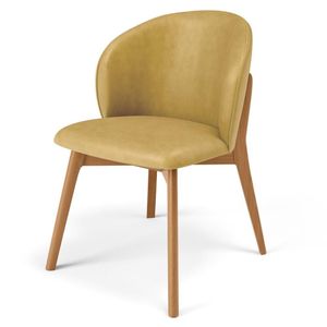 Cadeira De Jantar E Estar Living Estofada Mia L02 Couríssimo Fendi - Lyam Decor